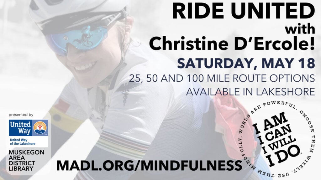 Graphic for United Way event with Christine. Image credit United Way of the Lakeshore.